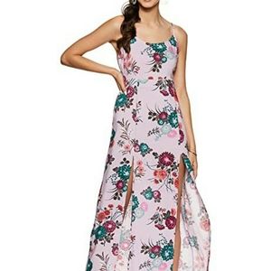 NWT Floral Print Split Maxi Dress